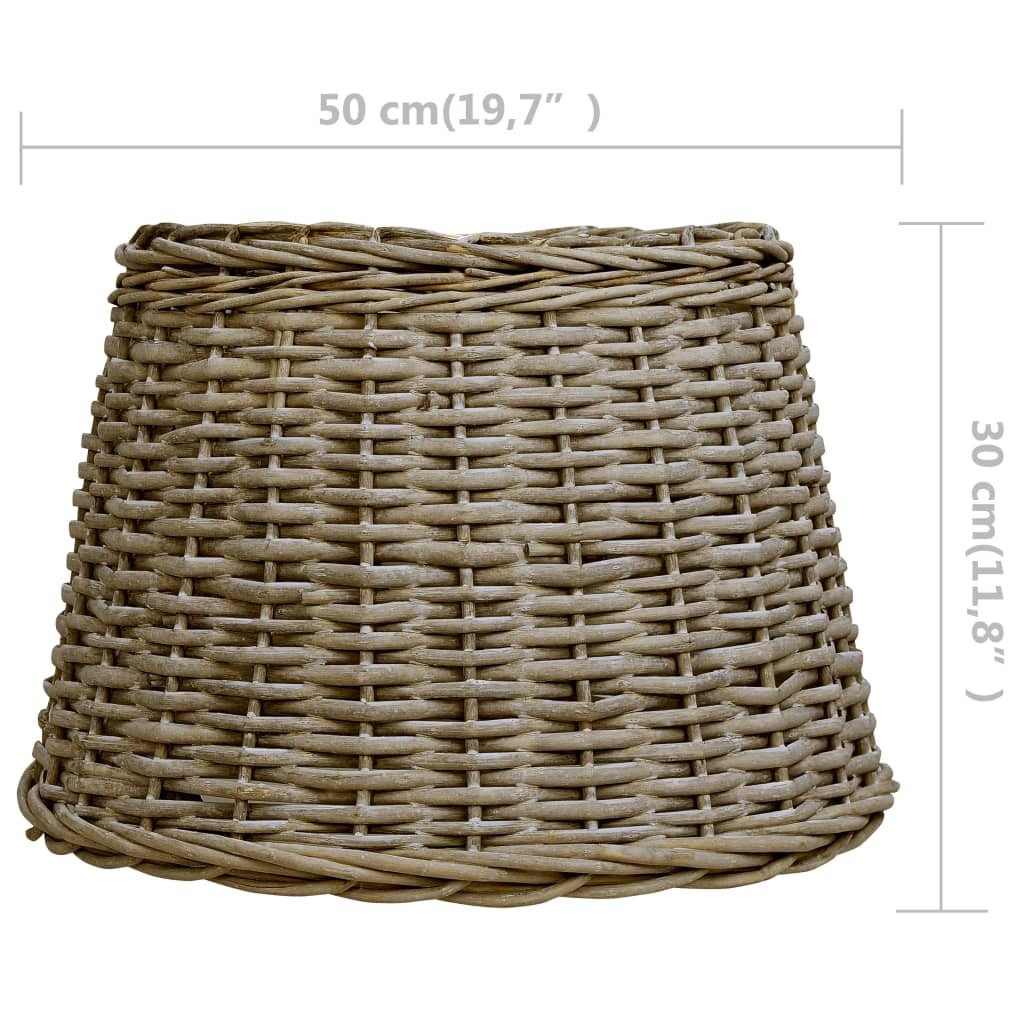 Lamp Shade Wicker 50x30 cm Brown